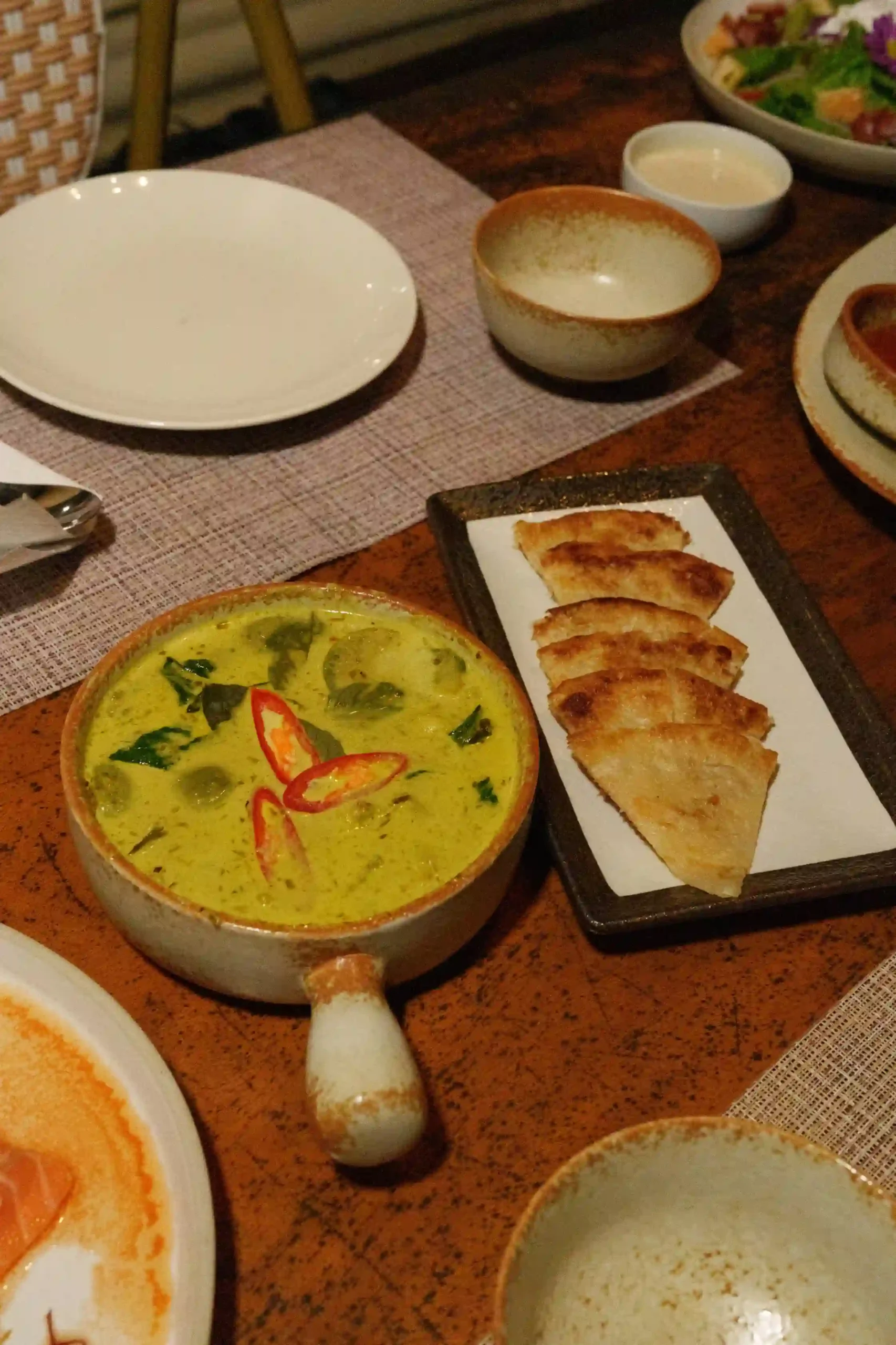 Roti with Thai Green Curry