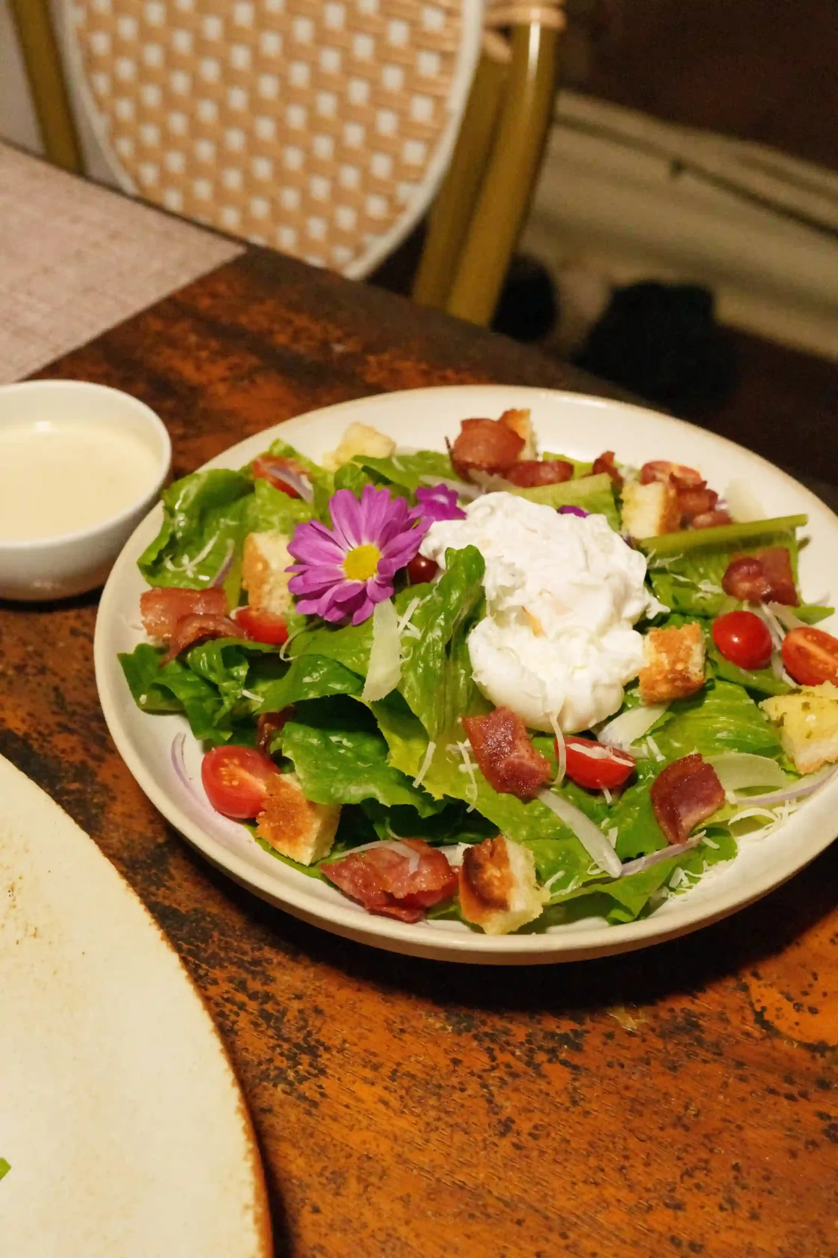 Caesar Salad with Poached Egg